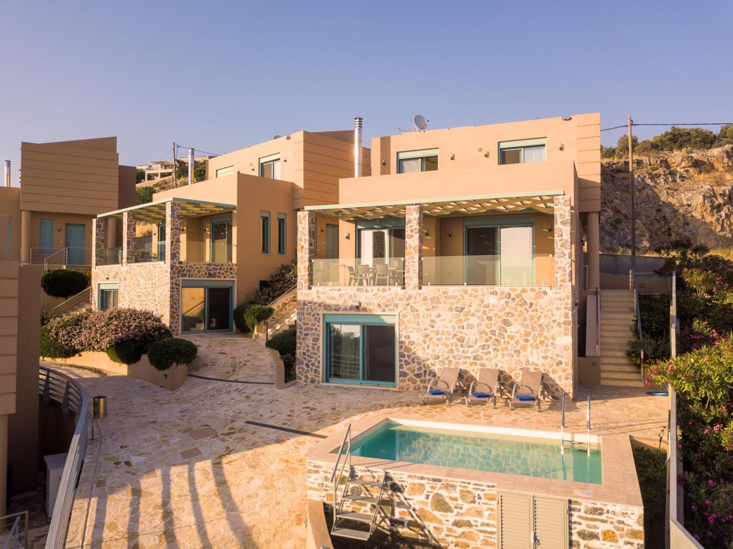 Ouzo Panoramic Houses 2, With Private Pool Plomari Luaran gambar