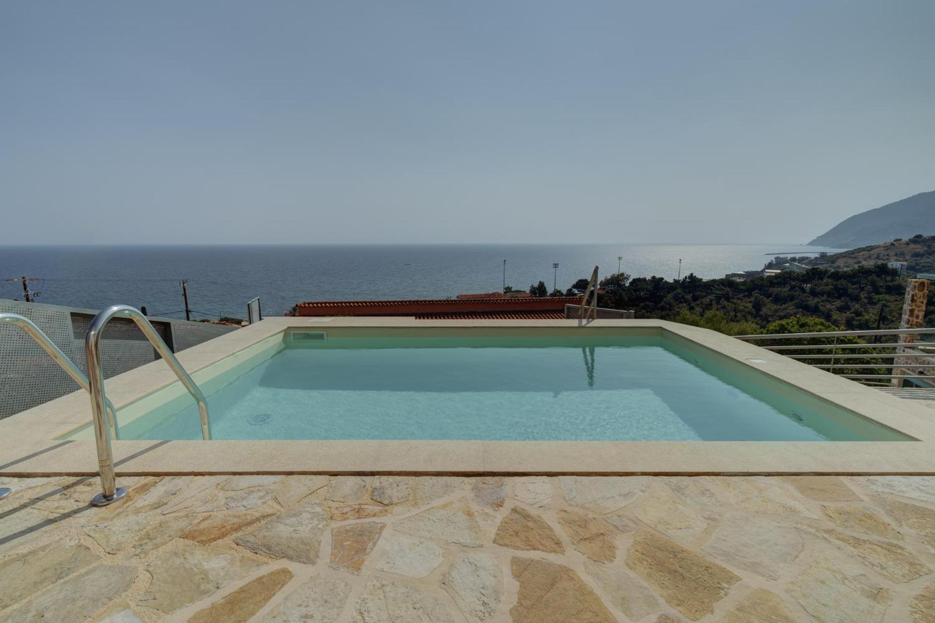 Ouzo Panoramic Houses 2, With Private Pool Plomari Luaran gambar