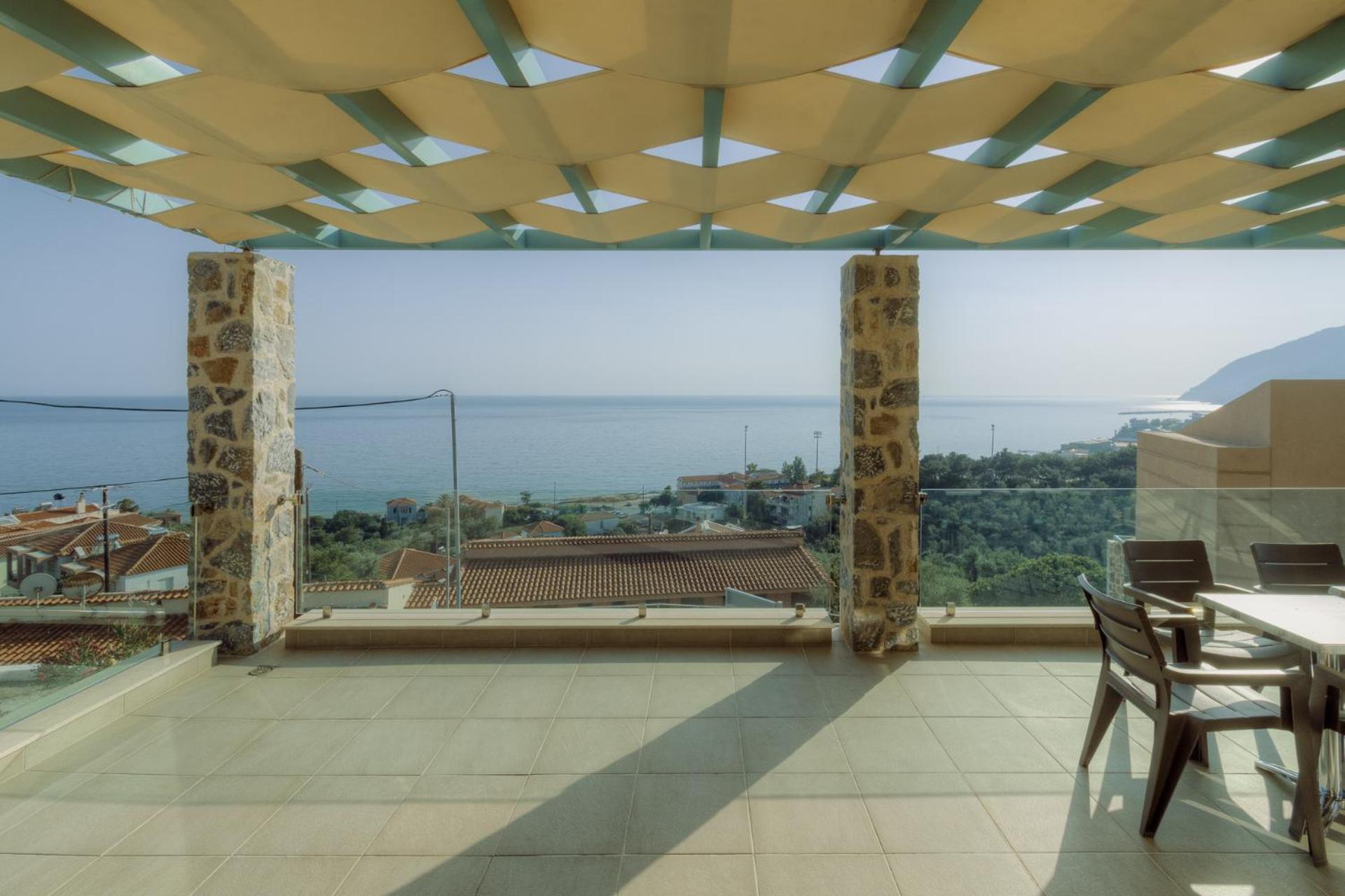 Ouzo Panoramic Houses 2, With Private Pool Plomari Luaran gambar