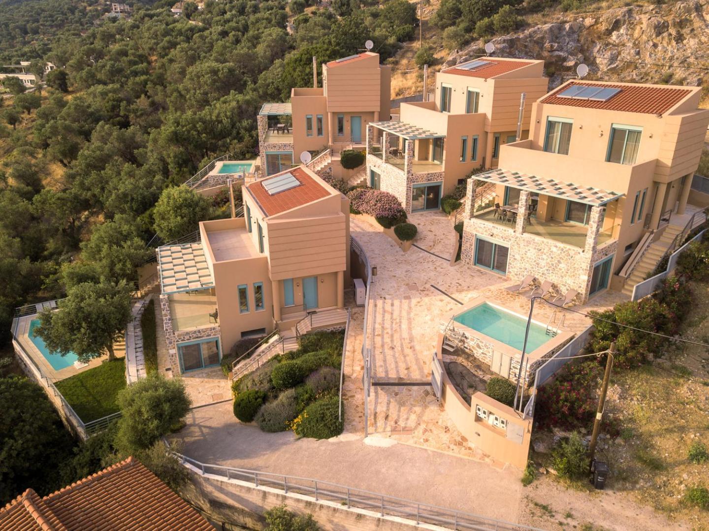 Ouzo Panoramic Houses 2, With Private Pool Plomari Luaran gambar