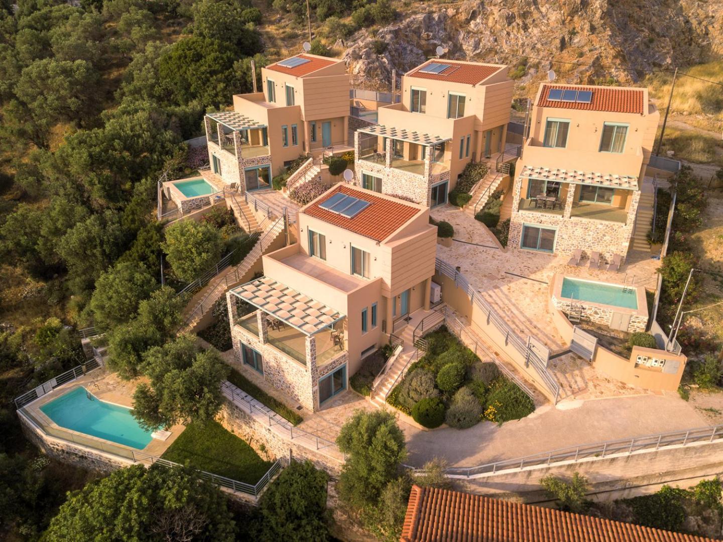 Ouzo Panoramic Houses 2, With Private Pool Plomari Luaran gambar